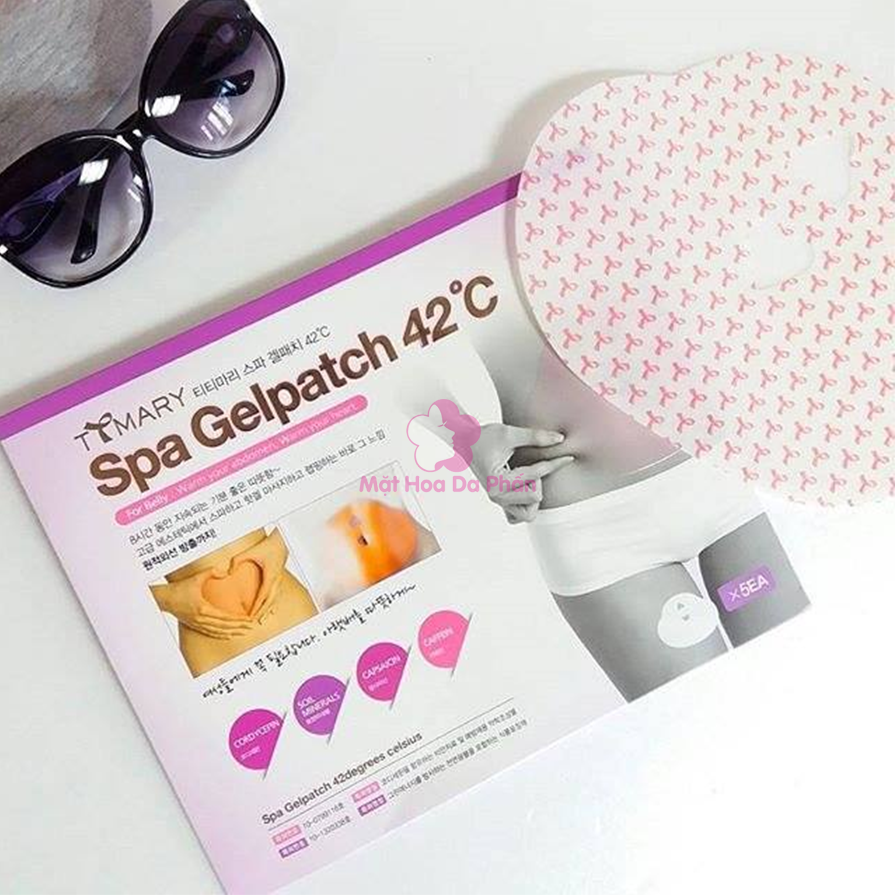 Miếng dán tan mỡ bụng Spa Gel Patch 42 độ C (Hộp 5 miếng)