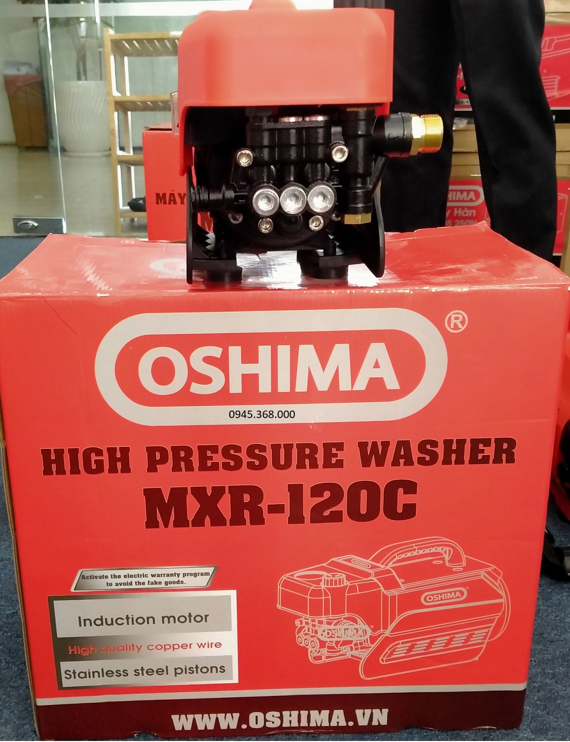 Máy rửa xe có chỉnh áp oshima os 120C