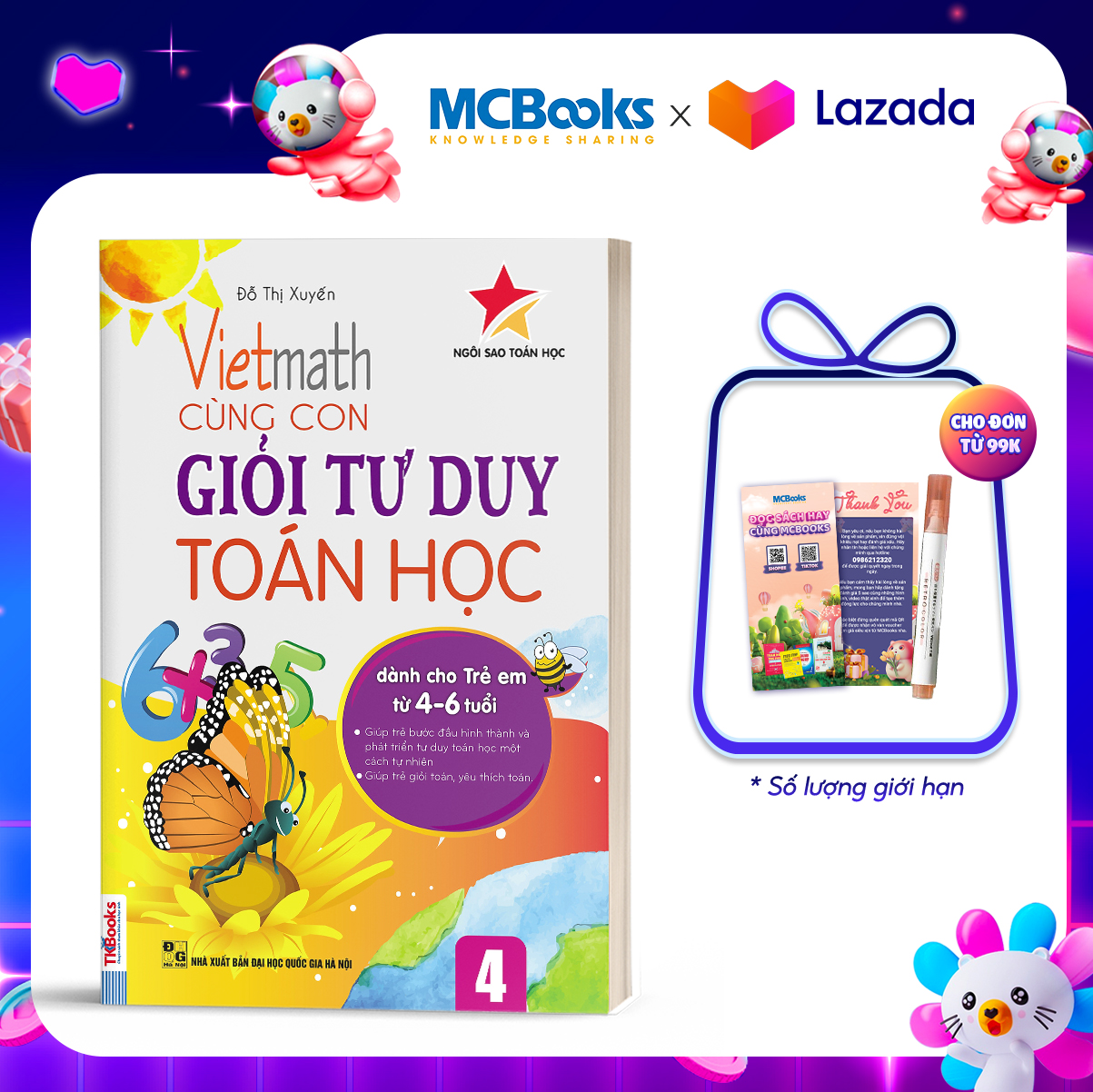 Vietmath - Cùng con giỏi tư duy toán học 4 - MCBooks