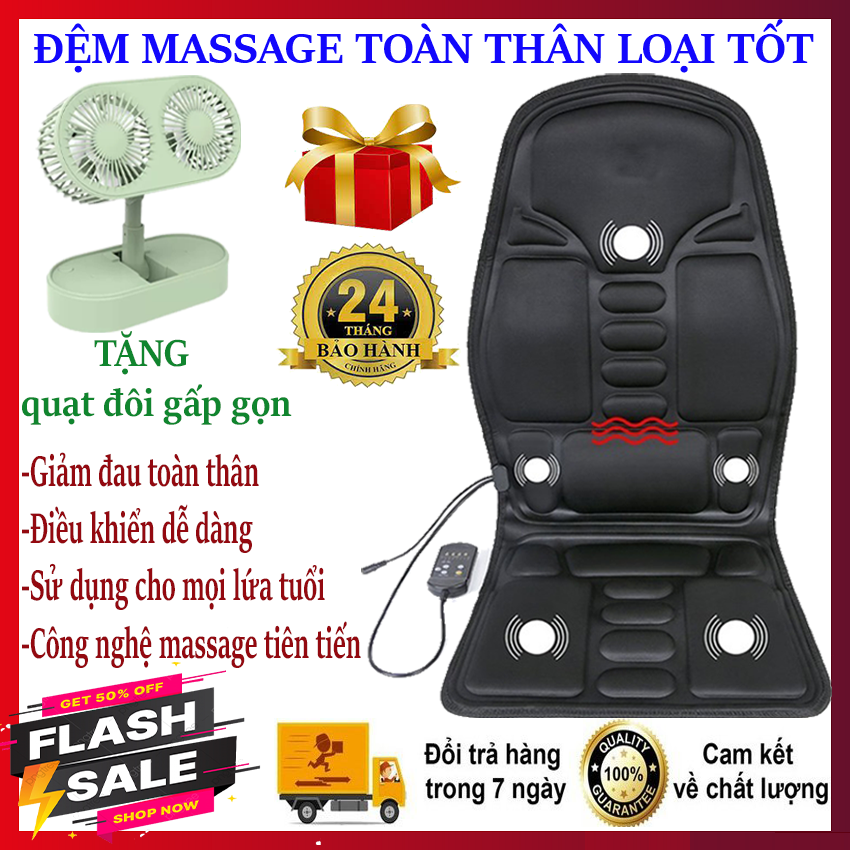 Ghế massage toàn thân giá rẻ, Đệm mát xa ghế ô tô, Nệm lót ghế ô tô