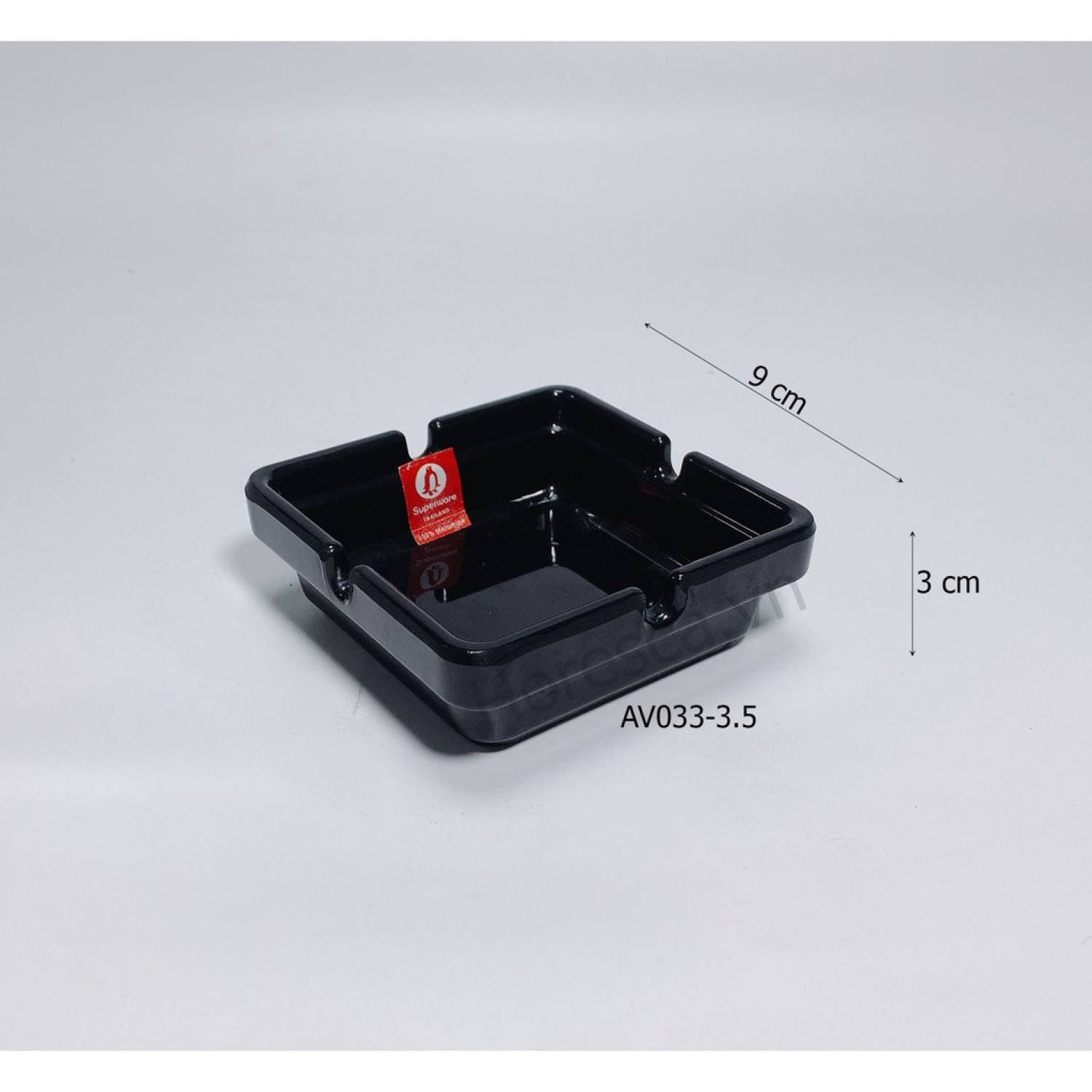 Gạt Tàn thuốᴄ, Vuông và Tròn (Đen - Trắng - Nâu - Xanh) Melamine