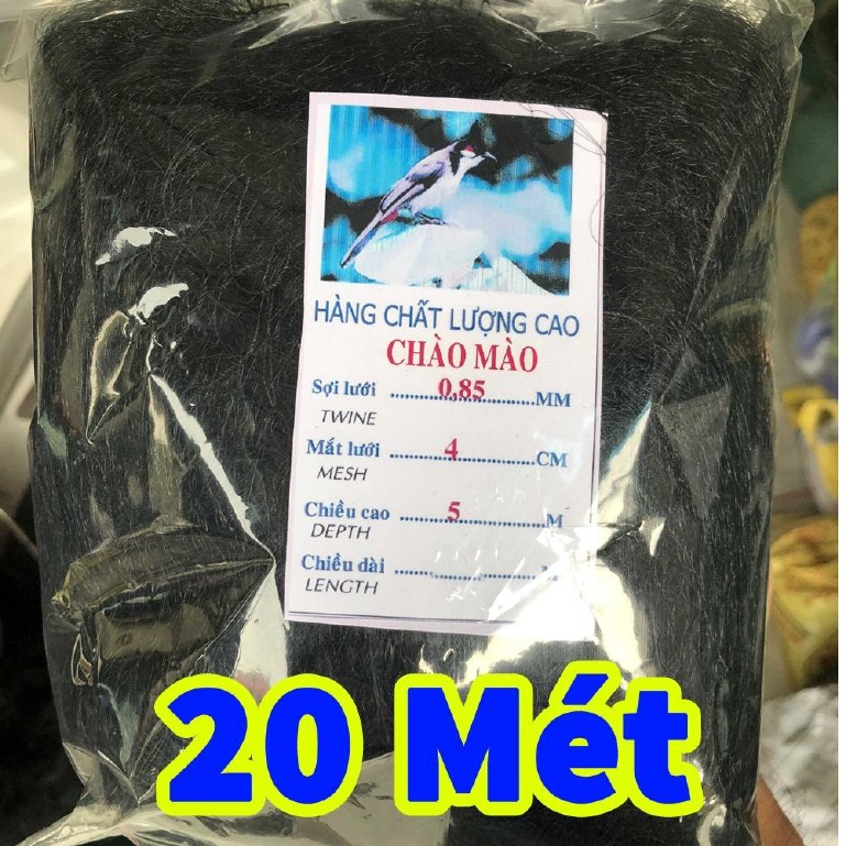 20 MÉT Lưới Bẫy Chim CHÀO MÀO, CHÒE, MI, KHỨU, SÁO ( y hình ) (cam kết bảo hành đổi trả trong 2 tuần đầu)