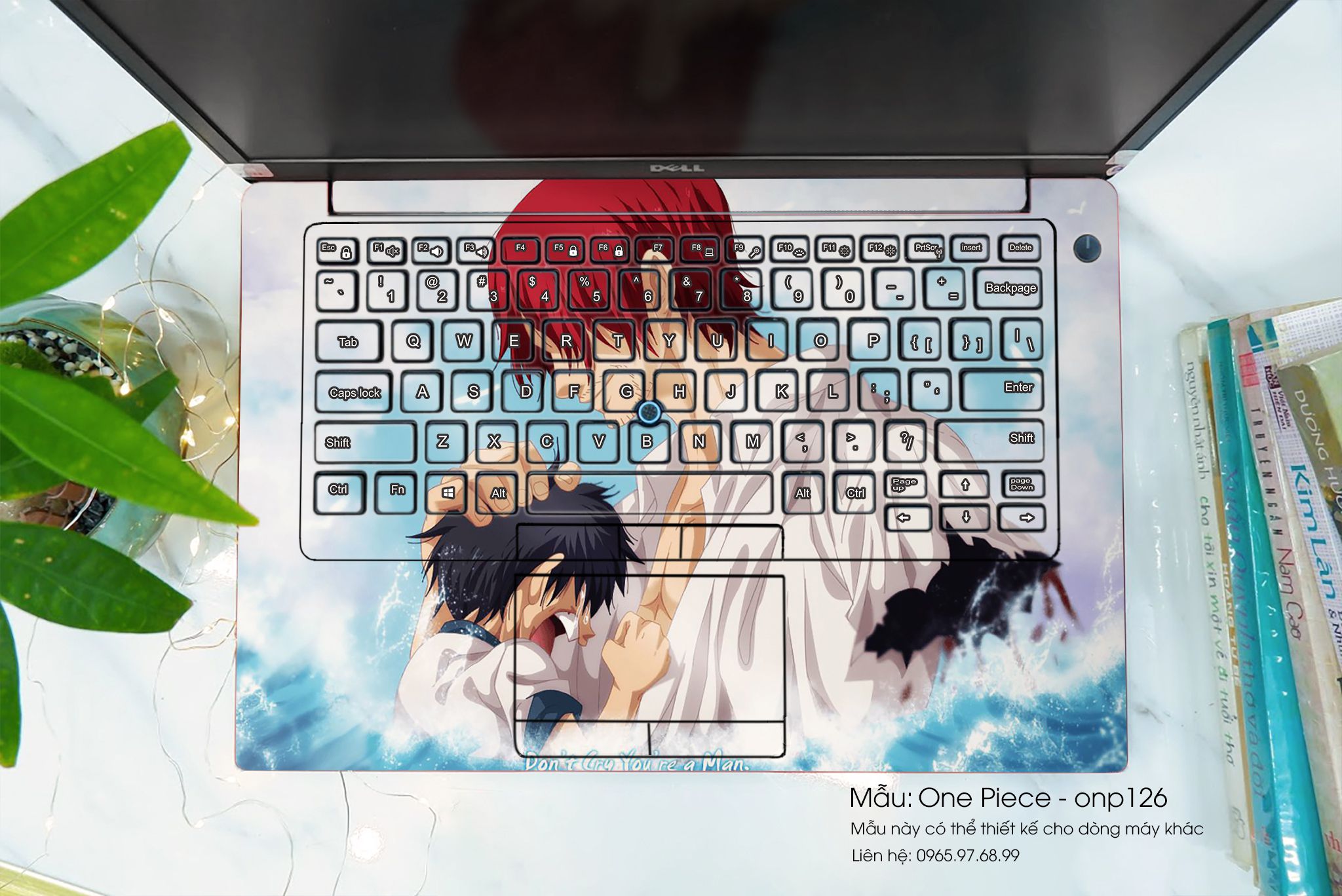 Decal Skin dán Laptop HP mẫu One Piece (inbox mã máy cho shop)