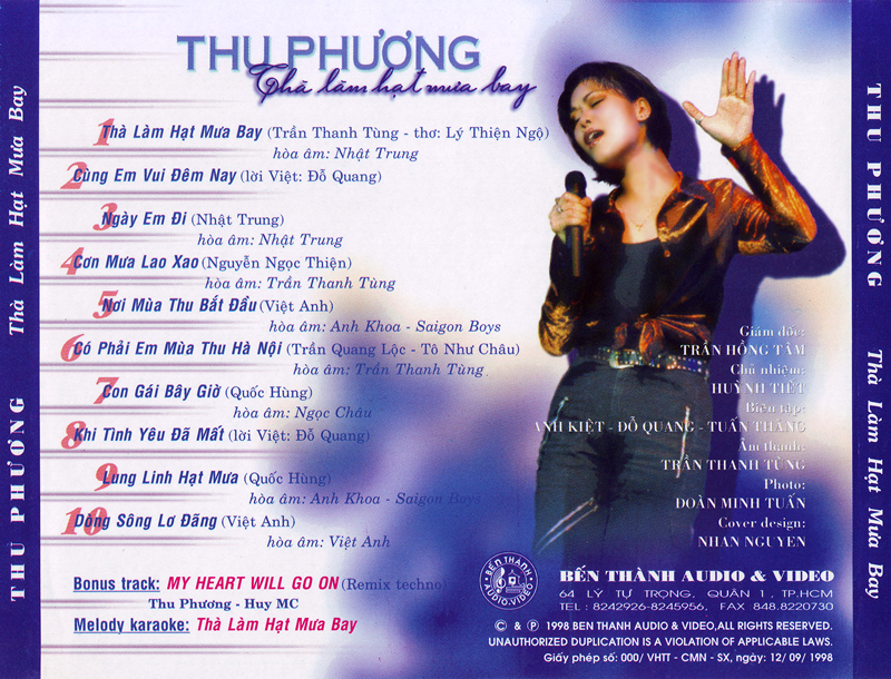 Bộ 7 đĩa cd nhạc Thu Phương 2