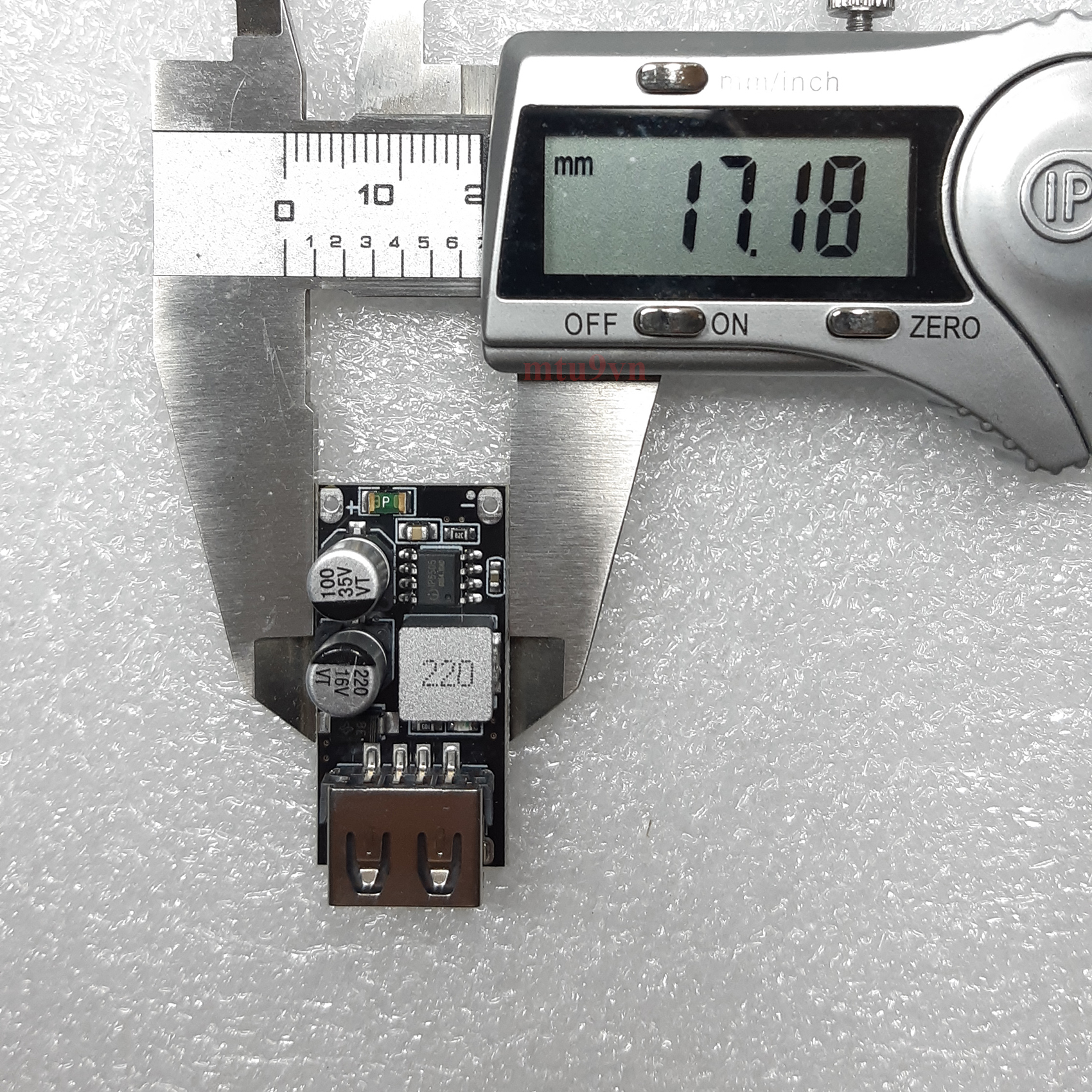 Mạch Sạc Nhanh Hỗ Trợ QC2.0 - QC3.0 (Mạch BUCK 10-32VDC ra 1 cổng USB 5V-2.1A)