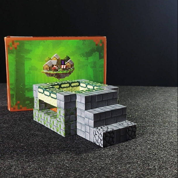 Mô hình lắp ráp minecraft từ các khối nam châm