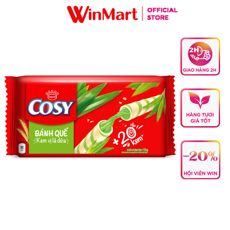 [Siêu thị WinMart] - Bánh quế Cosy vị dứa gói 132g
