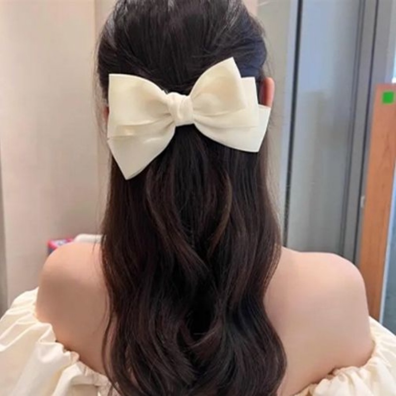 Kẹp Tóc Hình Nơ Lớn Phong Cách Hàn Quốc Thanh Lịch