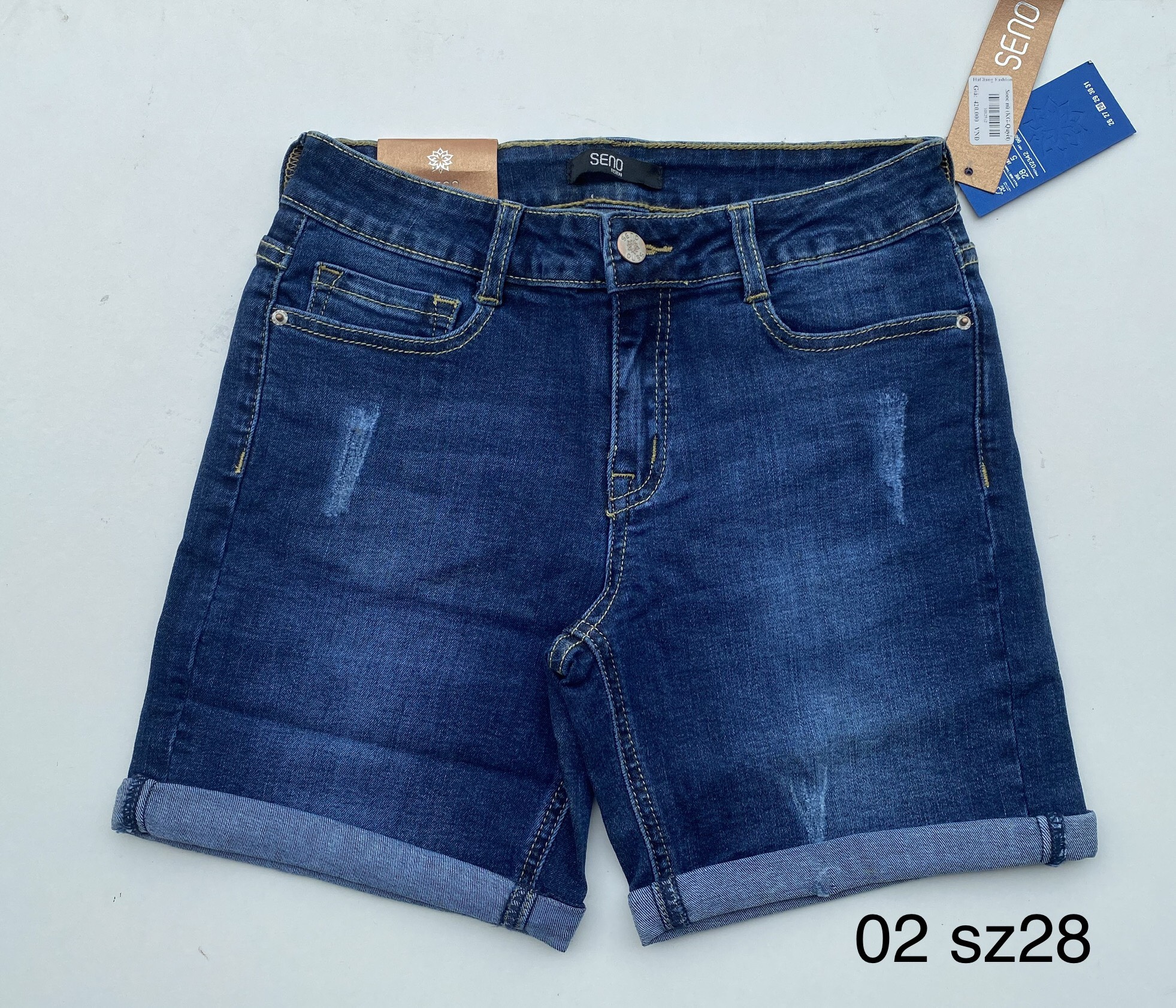 QUẦN SOOC JEANS CẠP CAO THỜI TRANG