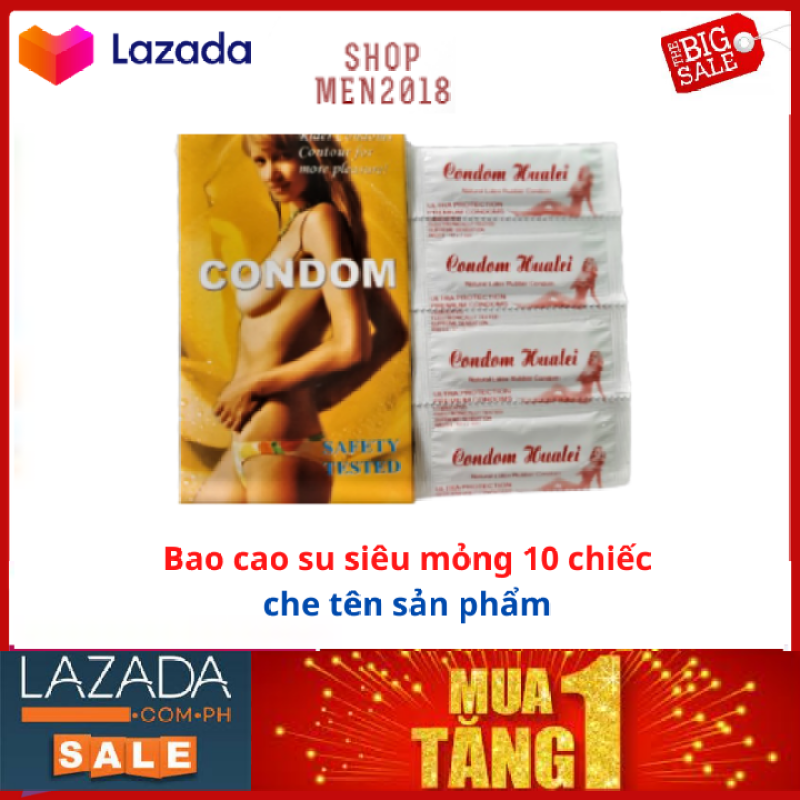 10 bao cao su trơn Condom kéo dài thời gian quan hệ HSD 2025 ( che tên sản phẩm)