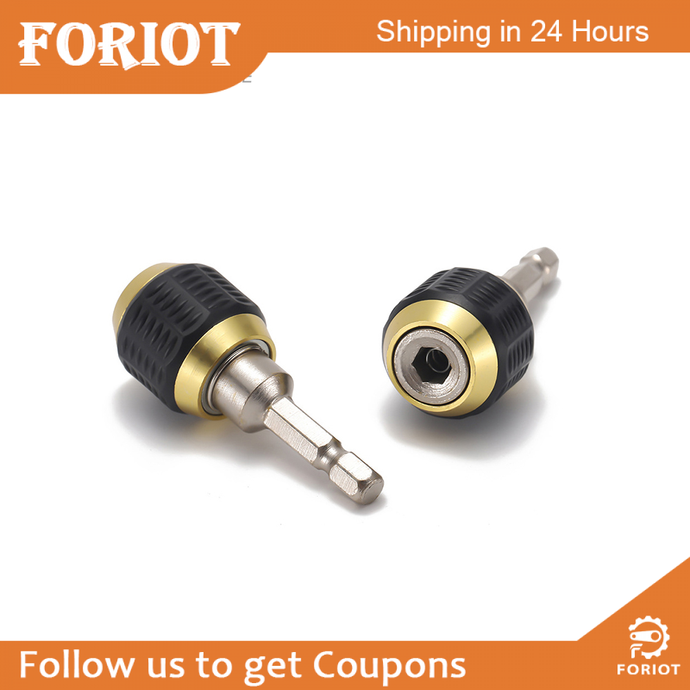 Foriot Tuốc Nơ Vít Đầu Kẹp Mũi Khoan Không Chìa Khóa 60Mm Bộ Chuyển Đổi Điều Khiển Tác Động Dụng Cụ Mũi Khoan Chuôi Lục Giác 1/4 Inch Dụng Cụ Chuyển Đổi Chuyển Đổi Nhanh