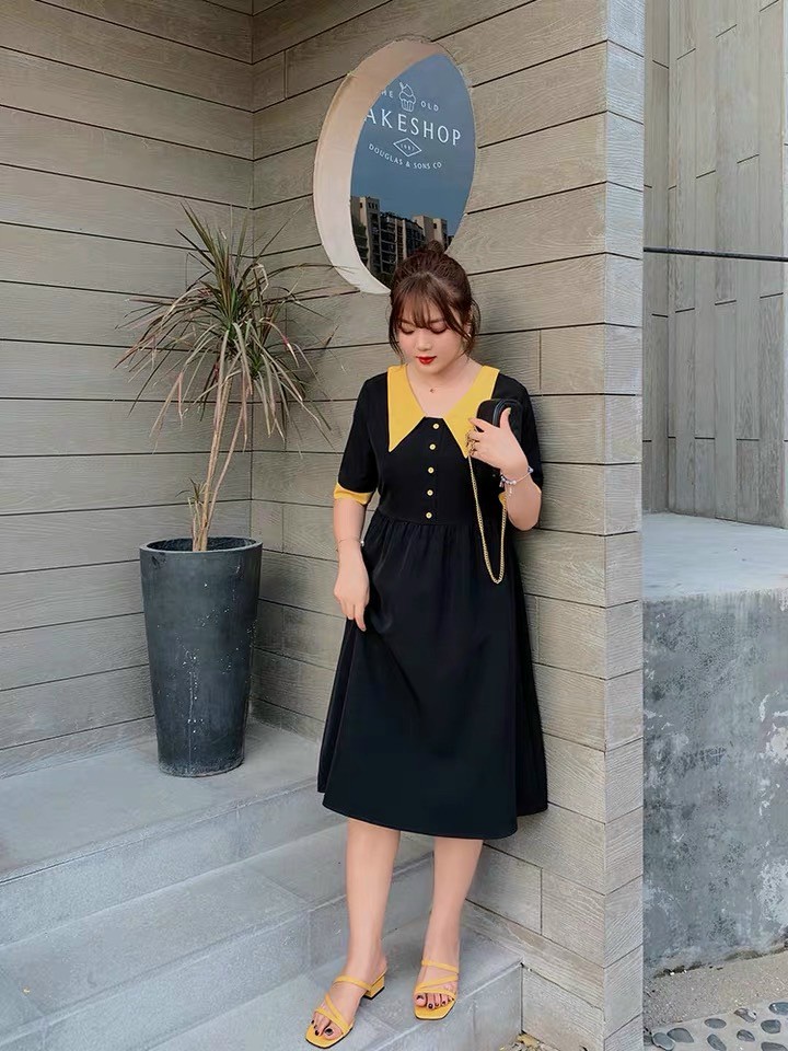ĐẦM CỔ VÀNG BABYDOLL HACK DÁNG XINH !!