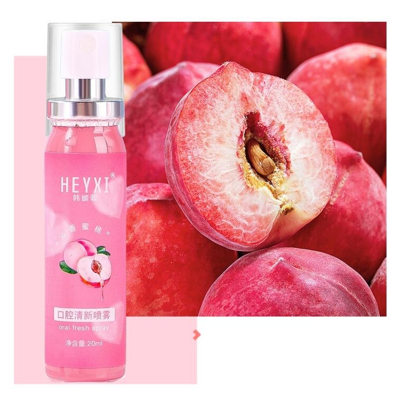 Korean mouth fragrance spray Heylin peach flavor and mint mouth odor prevent mouth odor keep oral cavity cool