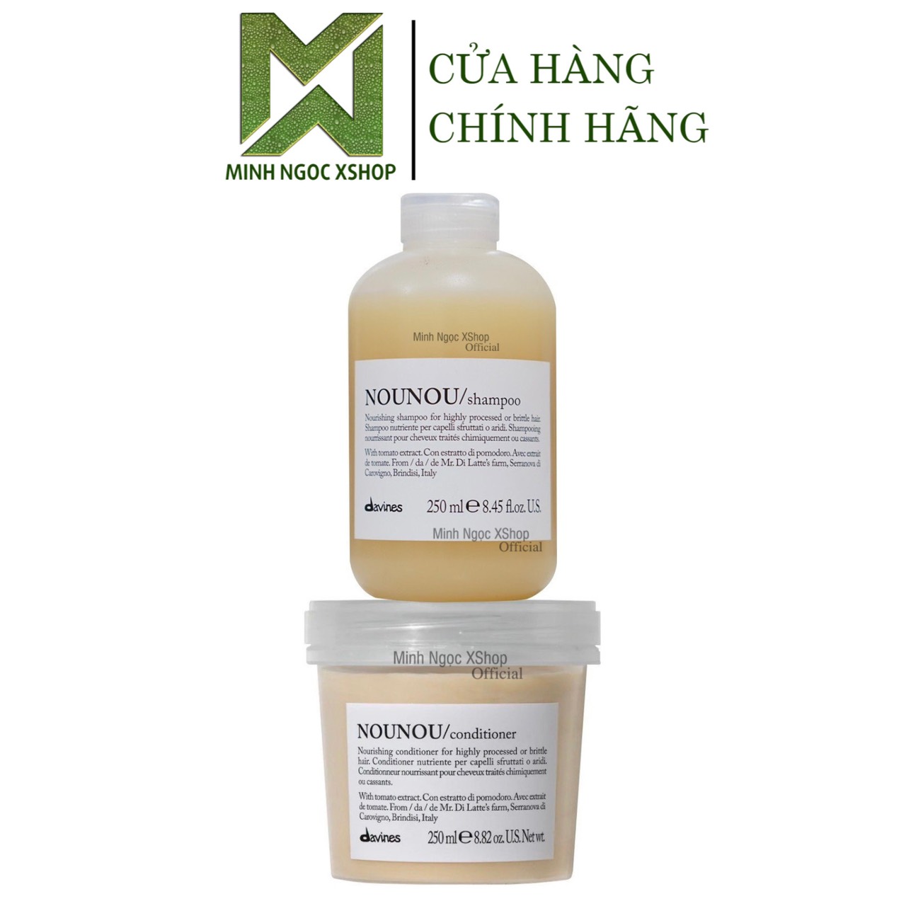 Dầu gội xả phục hồi hư tổn Davines Nounou 250ML