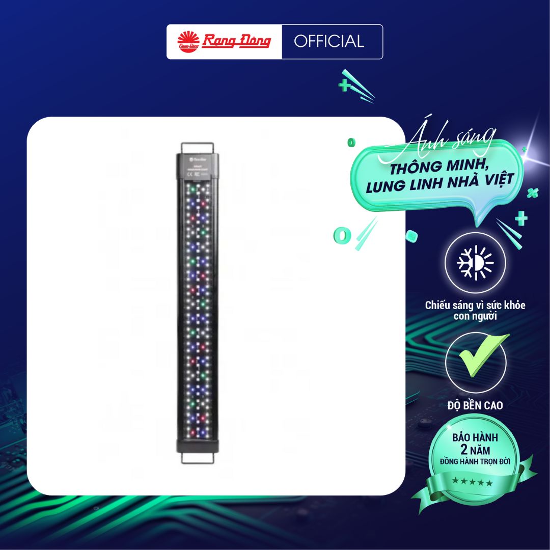 Đèn LED bể cá, thủy sinh TS01.RGB 24W 32W 48W 60W chính hãng Rạng Đông Tăng màu cho cá Koi, cá Rồng, giúp 2 loài cá giữ được màu sắc đẹp