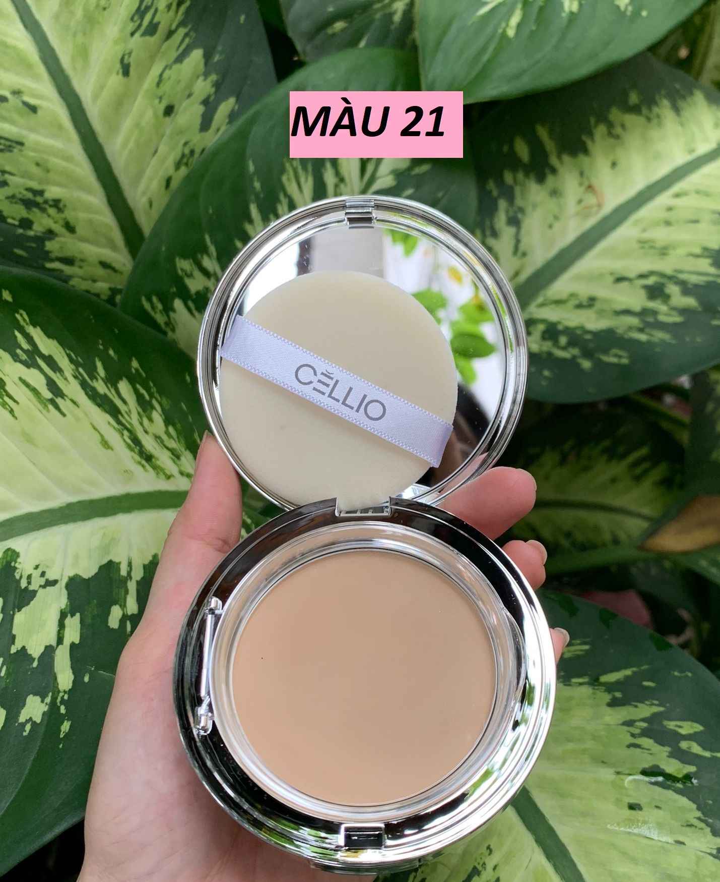 Phấn phủ siêu mịn Cellio EX Collagen Twoway Cake [Tặng kèm lõi]