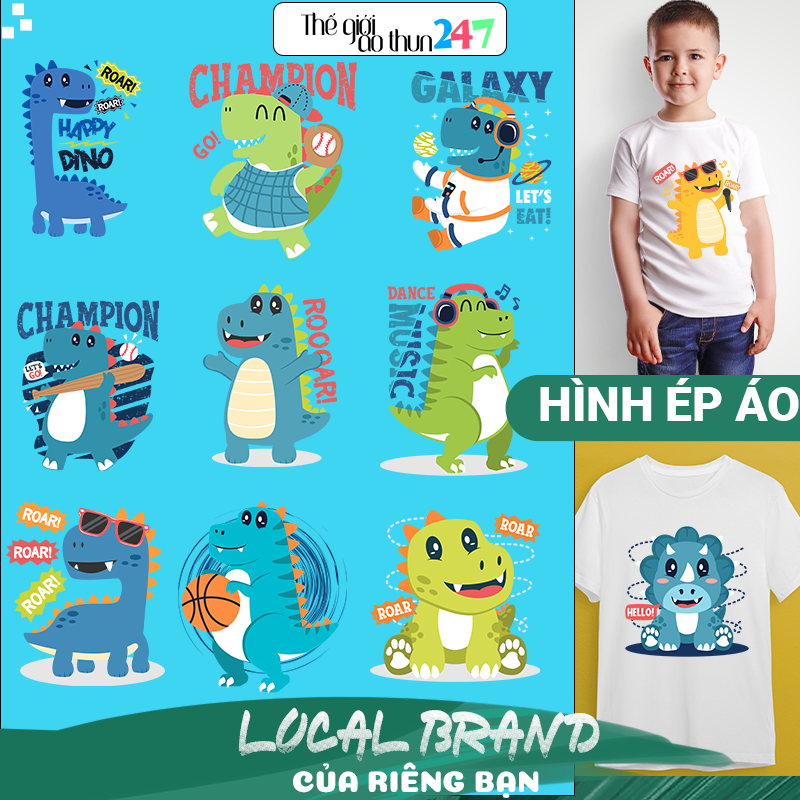 [Hình ủi, ép nhiệt] Hình khủng long cho trẻ SN3
