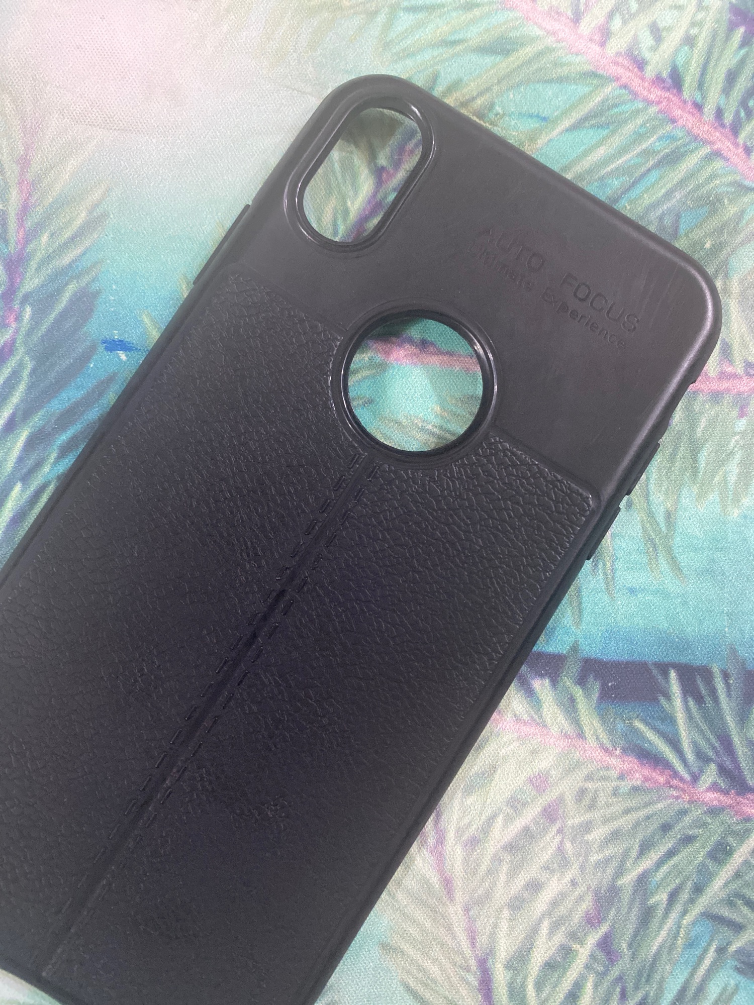 Ốp lưng iPhone XS MAX dẻo giả da sần chỉ nổi cực đẹp