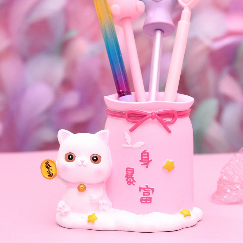 [HCM]Ống Cắm Bút Mèo Lucky