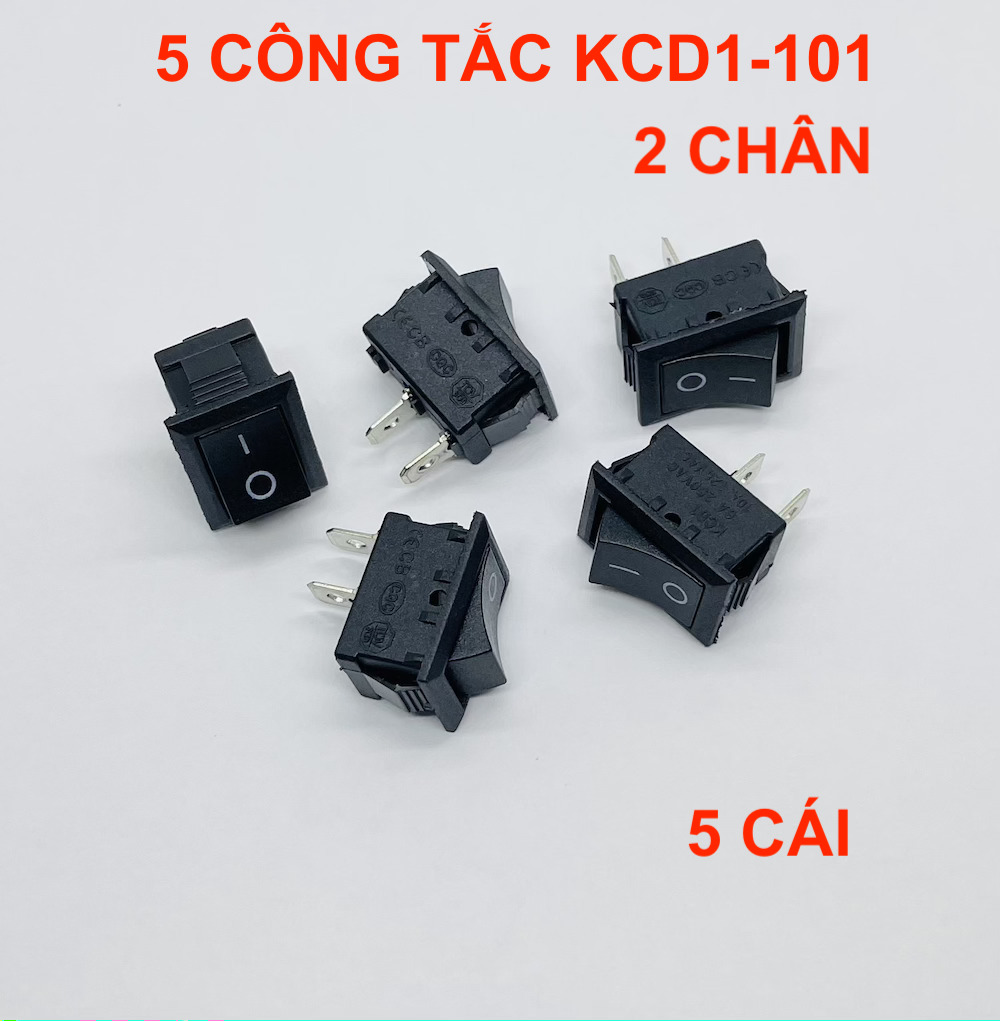 5 công tắc bập bênh kcd1-101 2 chân on-off 10-125vac 6a-250vac - lk0174