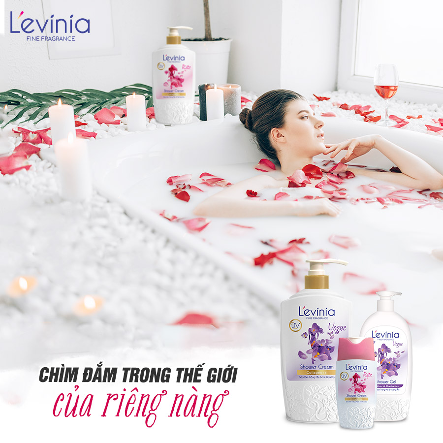 Sữa Tắm Levinia 500g Hồng - Tím (L'evinia)