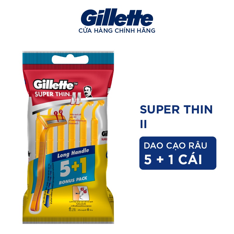 Dao cạo Gillette Super Thin cán váng túi