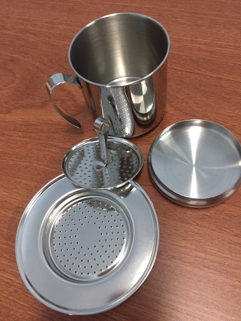 Phin pha cà phê Inox cao cấp Hemera (Màu trắng)