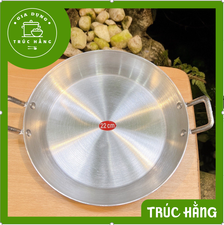 Chảo nhôm có tay cầm đáy bằng cao cấp size từ