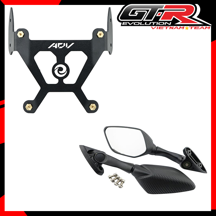 Giá đỡ gắn kính chắn gió revolution + kính chiếu hậu adv150 adv160