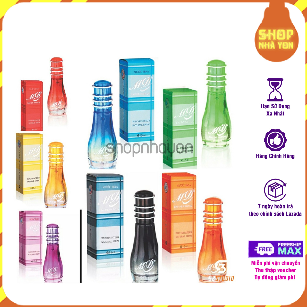 NƯỚC HOA NỮ MD 15ML (05 mùi)