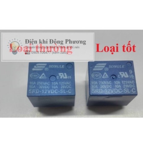 [Loại tốt - thường] Relay, rơ le 5 chân 5v, 12v, 24v 10A.