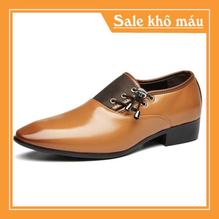 Gi&agrave;y da cổ thấp phong c&aacute;ch H&agrave;n Quốc cho nam