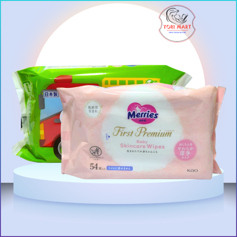Giấy ướt khăn ướt Merries Moony Nhật Bản
