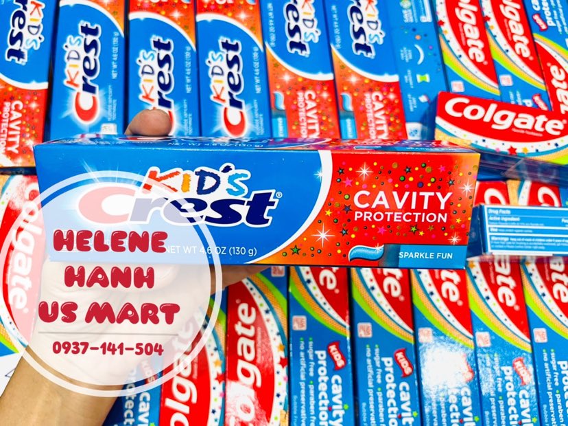 [Bill US] {Hàng Air} Kem đánh răng trẻ em Crest Kid's Mỹ 130g ( Up 2 tuổi)