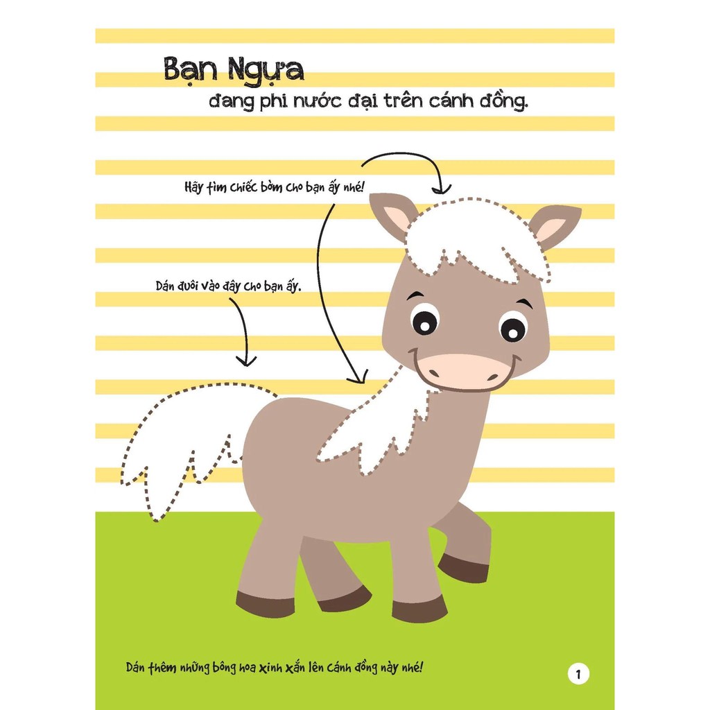 Sách - Dán hình siêu đáng yêu - bộ 6 cuốn