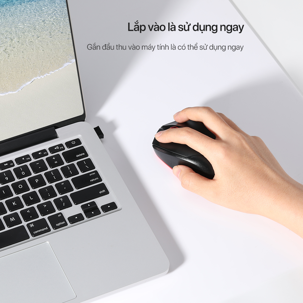 Chuột không dây Robot M310 tĩnh âm thiết kế silent nhấp im lặng kết nối usb nhỏ gọn tiện dụng vừa vặn bàn tay độ chính xác cao cho máy tính xách tay laptop pc dạy online học online