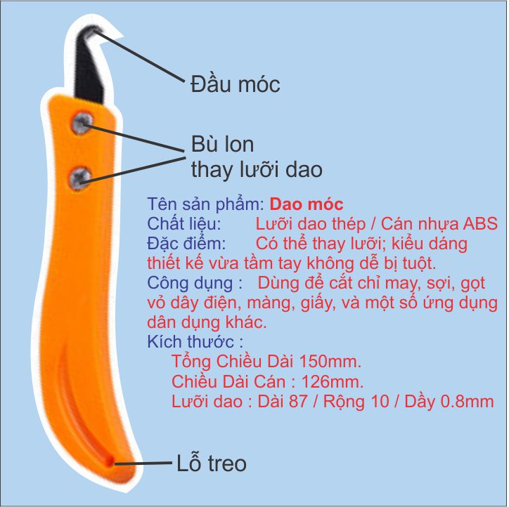 [Hcm] Thread Cutting Knife - Plastic Handle (Random Color)