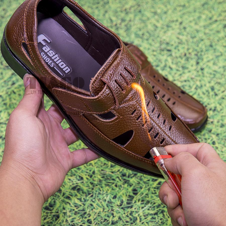 giày hè-giày rọ sandal nam da bò thoáng mát