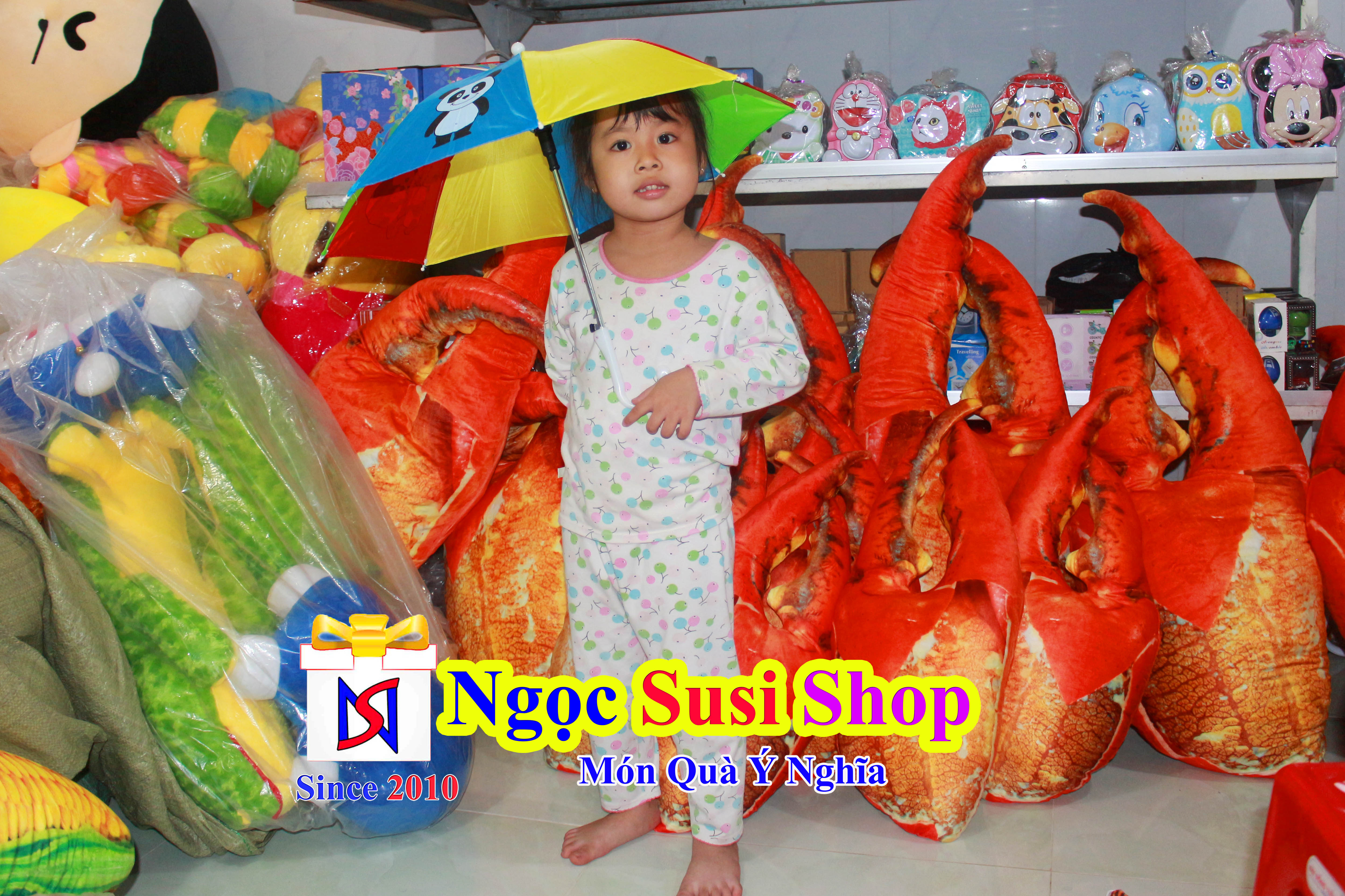 Cây Dù Gấu Trúc Nhiều Màu Cho Bé Siêu Cute