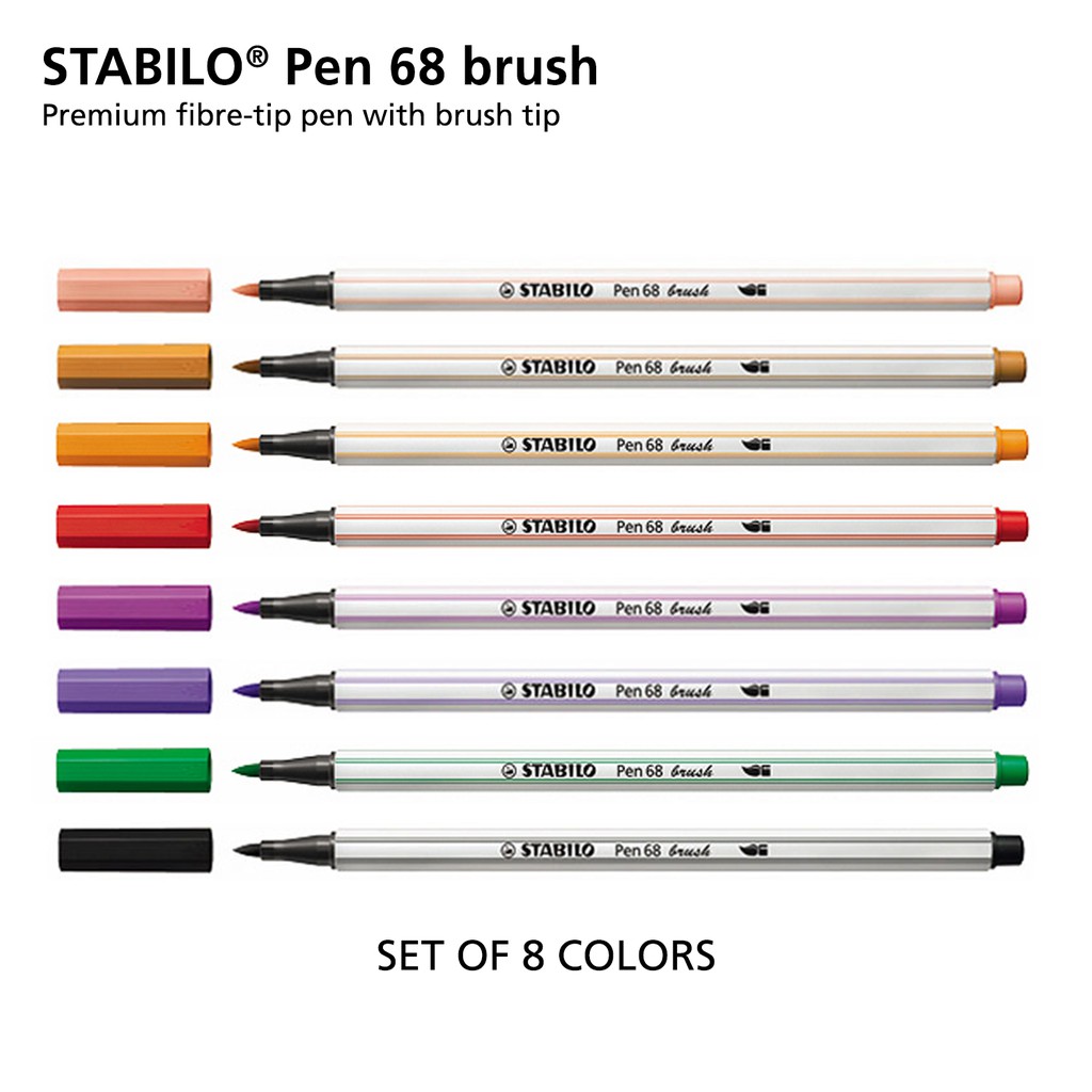 [HCM]Bộ Bút Lông Màu STABILO Pen 68 Brush 8|10|12|19 Màu (PN68BR)