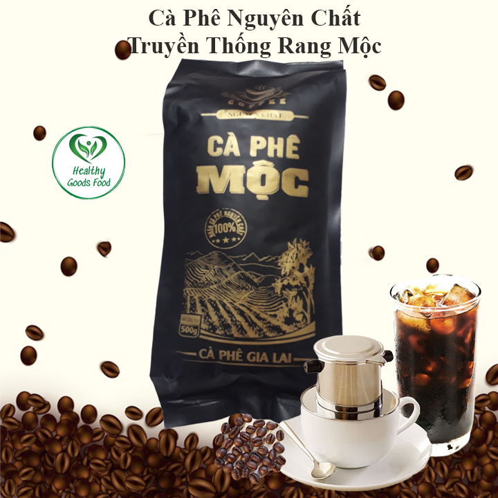 [HCM]Cà phê Robusta Rang Mộc Thơm Ngon 500g- Pha Phin Pha Máy