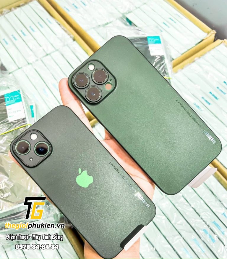 Ốp lưng lụa iPhone 15 chính hãng Memumi siêu mỏng 0.3mm