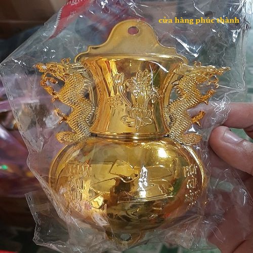 cắm nhang treo hồ lô vàng ( nhựa )