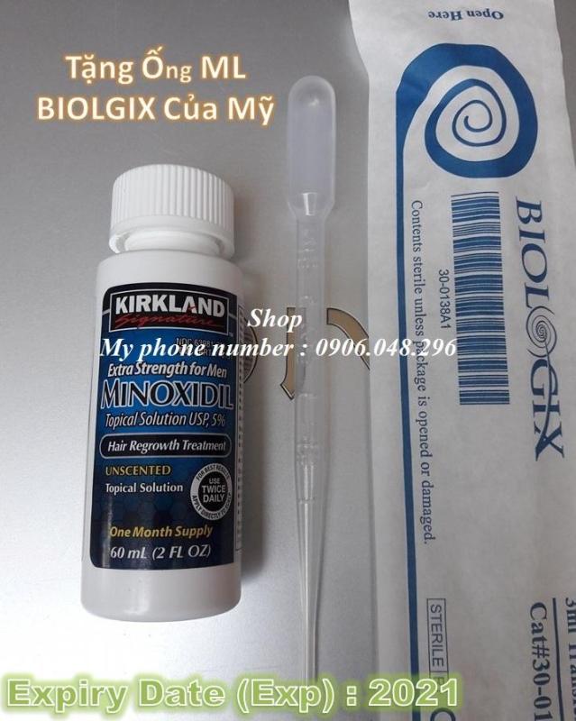 Sản phẩm mọc tóc , mọc râu Minoxidil 5% Kirkland USA từ Hoa Kỳ - 1 Chai với ( Thuoc mọc râu , mọc tóc Minoxidil 5% ) với Expiry Date : 07 / 2021 . giá rẻ