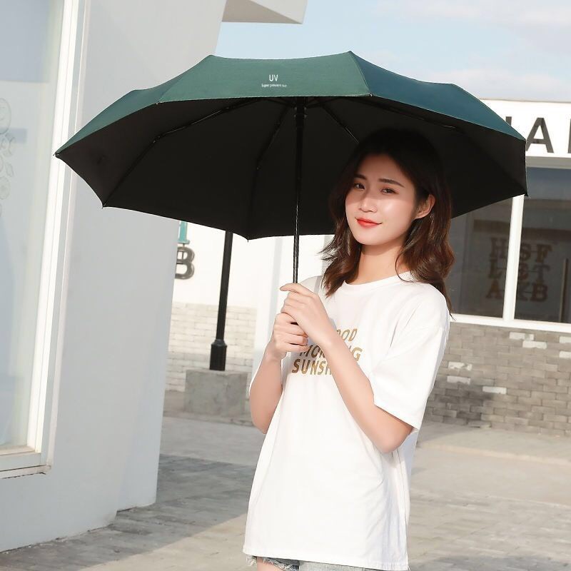 Ô dù che mưa nắng chống tia UV gấp gọn mini tiện lợi, hai lớp dày dặn, ô dù cầm tay chắc chắn