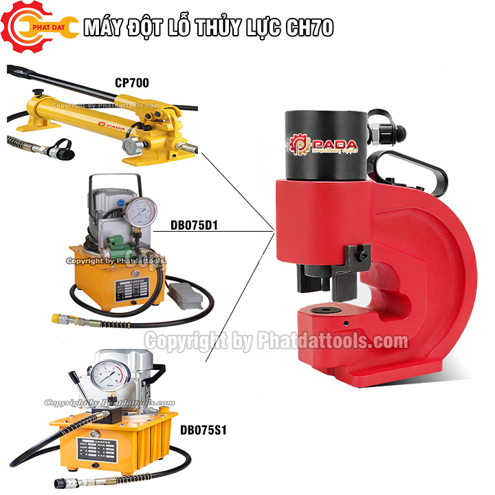Máy đột thủy lực Ch70-Đột thanh đồng 12mm