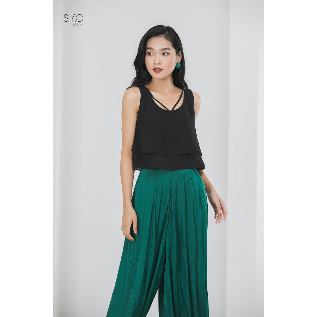 Quần Ống Suông Rộng Cạp Chun Q3220032