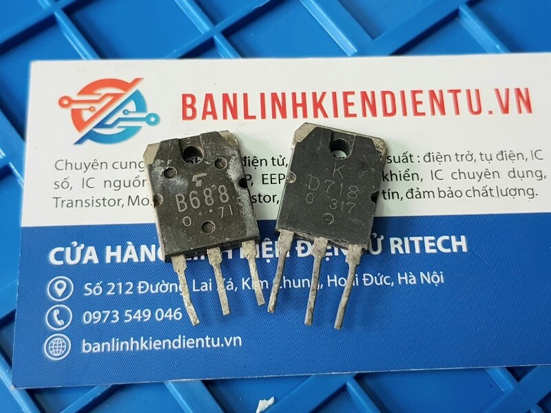 [Combo 3 cặp] D718 B688 Cặp Transistor 8A 120V TO-3P (Tháo Máy)
