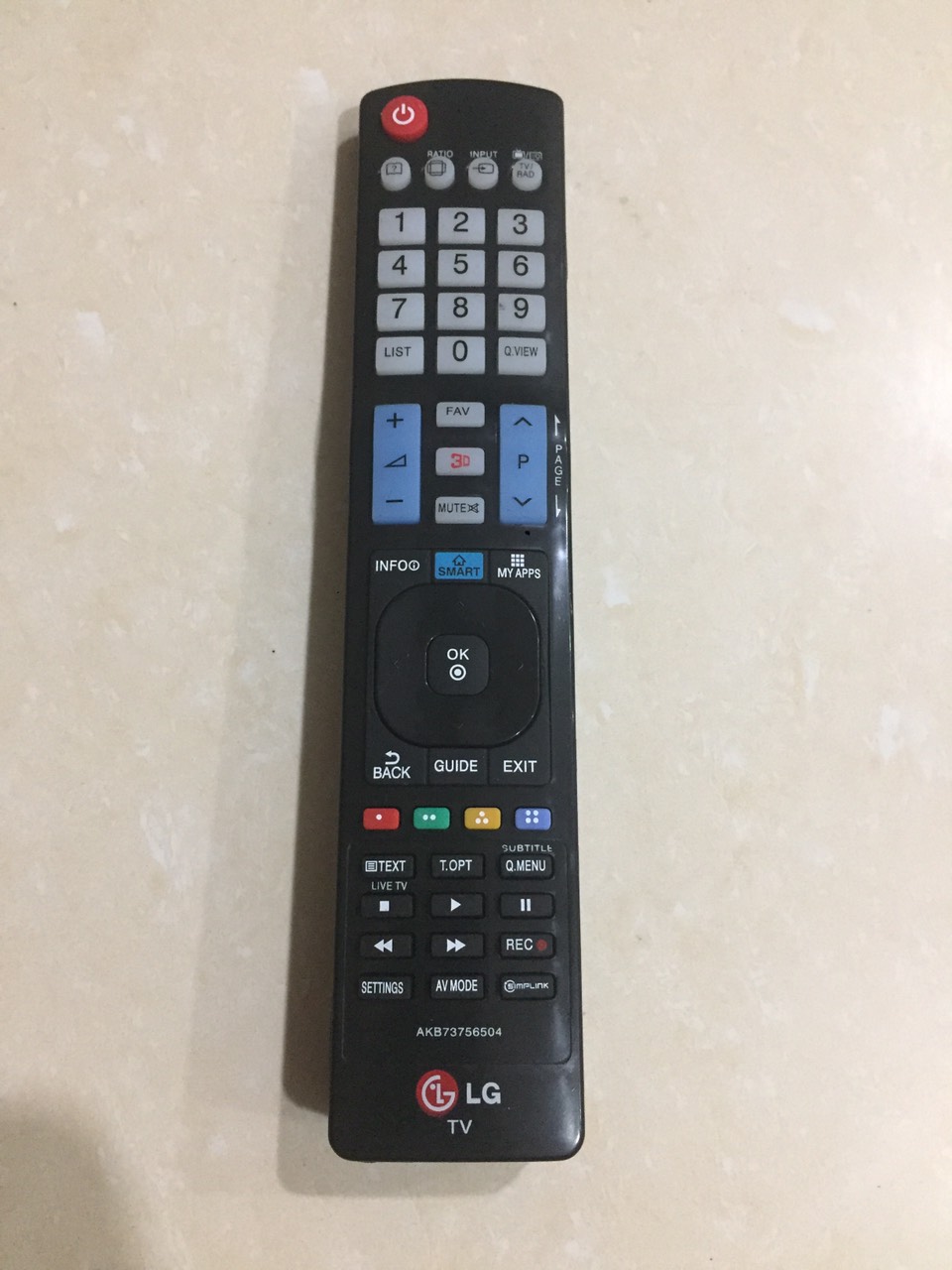 REMOTE ĐIỀU KHIỂN TIVI LG SMART XỊN (ĐEN-DÀI).