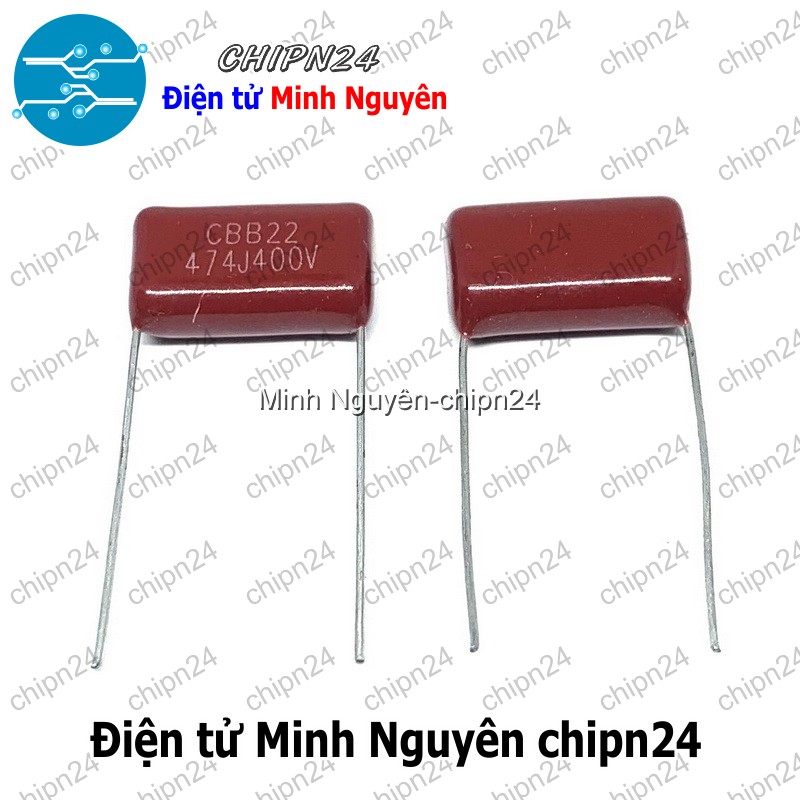 [5 con] (F231) Tụ CBB 400V 474J P=15mm (474 470nF 0.47uF) - HH001186
